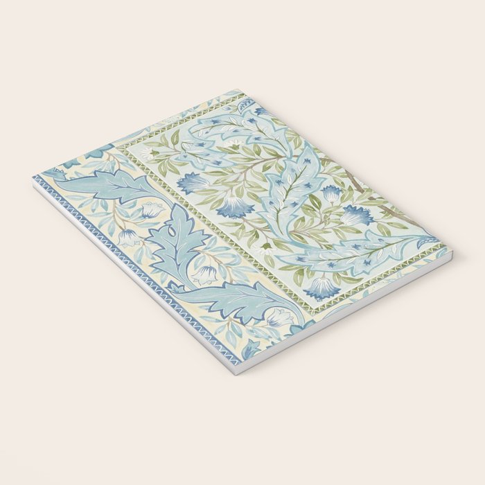 William Morris Wilhelmina Melsetter Indigo Light Blue Floral Notebook Gallery Image 3