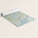 William Morris Wilhelmina Melsetter Indigo Light Blue Floral Yoga Mat Gallery Image 2