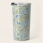 William Morris Wilhelmina Melsetter Indigo Light Blue Floral Travel Mug Gallery Image 3