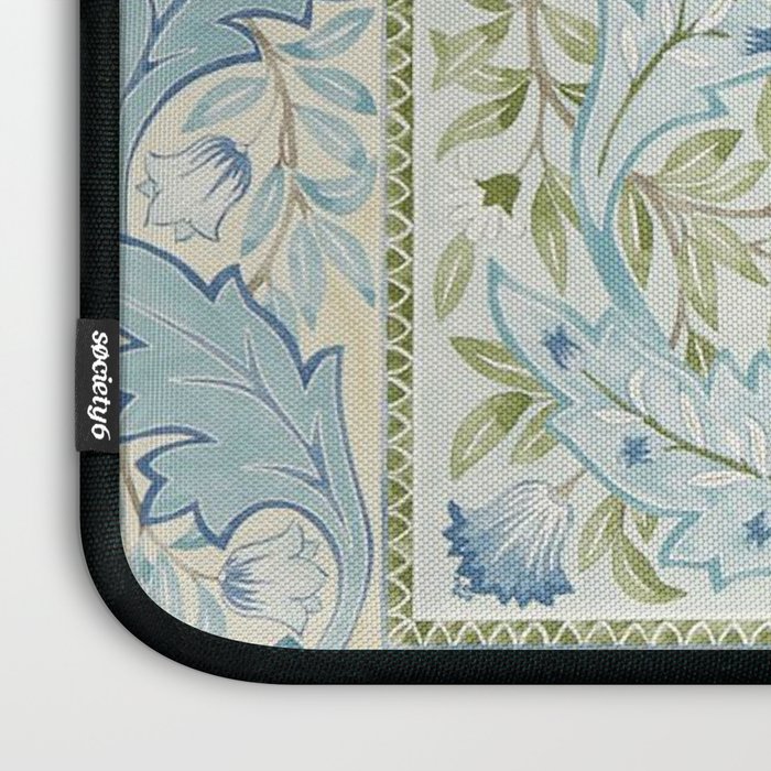 William Morris Wilhelmina Melsetter Indigo Light Blue Floral Laptop Sleeve Gallery Image 3