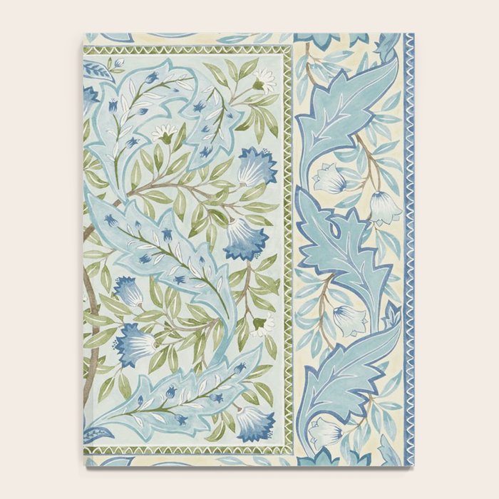 William Morris Wilhelmina Melsetter Indigo Light Blue Floral Notebook Gallery Image 4