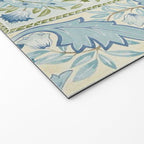 William Morris Wilhelmina Melsetter Indigo Light Blue Floral Welcome Mat Gallery Image 2
