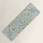William Morris Wilhelmina Melsetter Indigo Light Blue Floral Yoga Mat Gallery Image 1