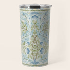 William Morris Wilhelmina Melsetter Indigo Light Blue Floral Travel Mug Gallery Image 1
