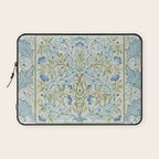 William Morris Wilhelmina Melsetter Indigo Light Blue Floral Laptop Sleeve Gallery Image 1