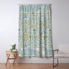 William Morris Wilhelmina Melsetter Indigo Light Blue Floral Window Curtain Gallery Image 5