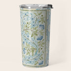 William Morris Wilhelmina Melsetter Indigo Light Blue Floral Travel Mug Gallery Image 2