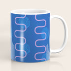 Abstract Fields in Navy Blue & Pastel Pink Coffee Mug Gallery Image 1
