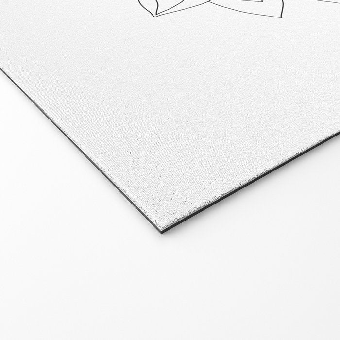 Minimal Line Art Magnolia Flowers Welcome Mat Gallery Image 2