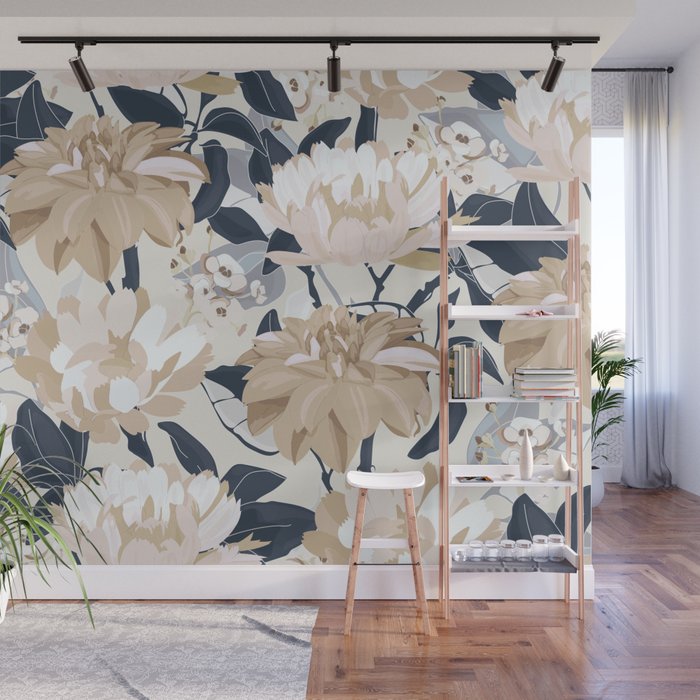 Modern Floral Wall Mural Gallery Image 1