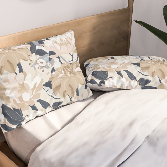Modern Floral Pillow Sham Gallery Image 2