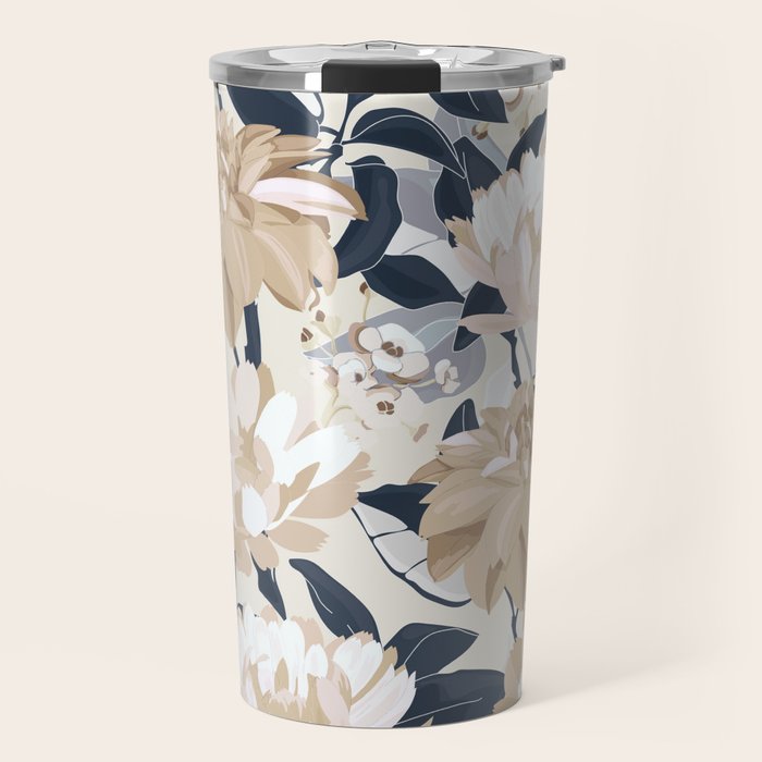 Modern Floral Travel Mug Gallery Image 1