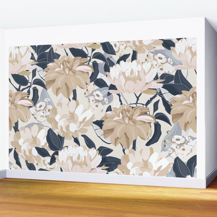 Modern Floral Wall Mural Gallery Image 2