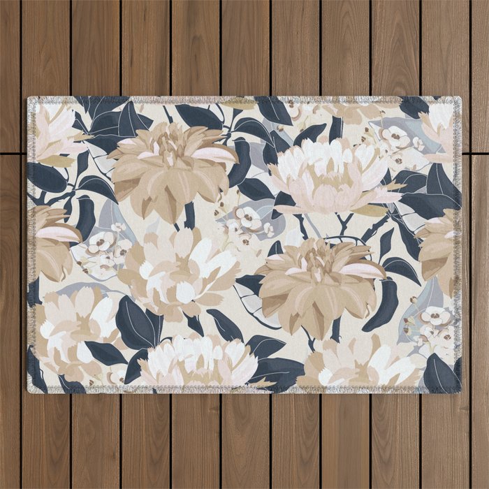 Modern Floral Outdoor Rug Gallery Image 1