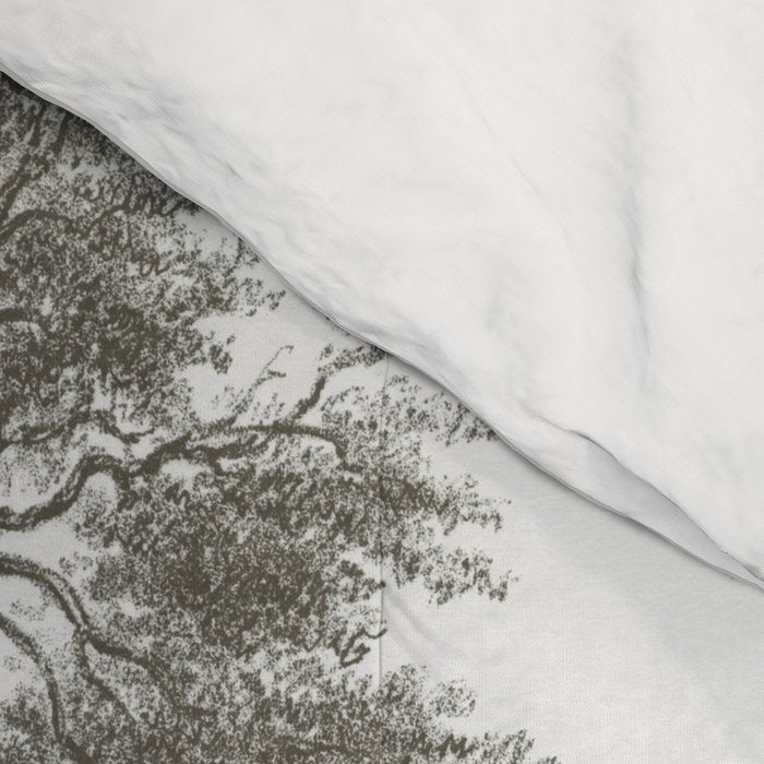 Sequoia Tree Illustration - The Three Graces at Mariposa Grove in Yosemite National Park Comforter Gallery Image 4