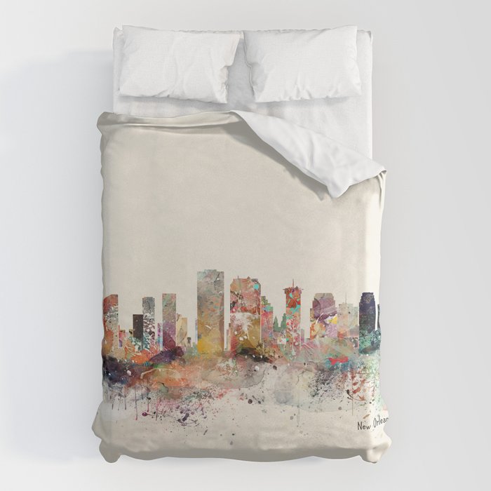 new orleans skyline Duvet Cover Gallery Image 1