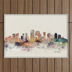 new orleans skyline Outdoor Rug Gallery Image 1