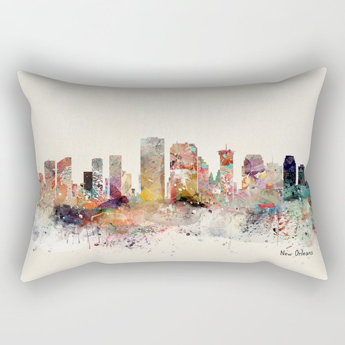 new orleans skyline Rectangular Pillow Gallery Image 1