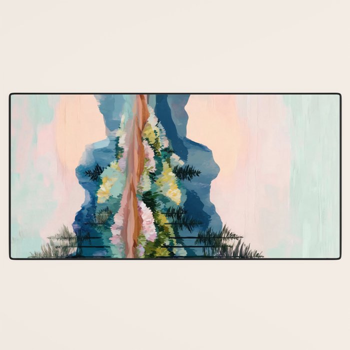 Pastel Lake Reflections Desk Mat Gallery Image 3