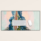 Pastel Lake Reflections Desk Mat Gallery Image 1