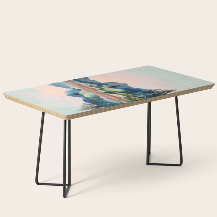 Pastel Lake Reflections Coffee Table Gallery Image 1