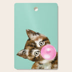 Bubble Gum Baby Cat in Green Cutting Board Gallery Image 1