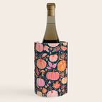 Pumpkin Confetti - Peach on Teal Wine Chiller Gallery Image 1