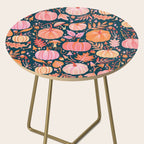 Pumpkin Confetti - Peach on Teal Side Table Gallery Image 2