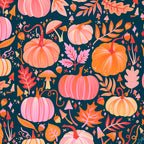 Pumpkin Confetti - Peach on Teal Coffee Mug Gallery Image 2