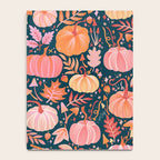 Pumpkin Confetti - Peach on Teal Notebook Gallery Image 4