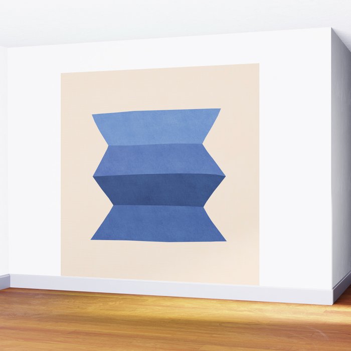 Geometric Vase - Blue Navy  Wall Mural Gallery Image 2