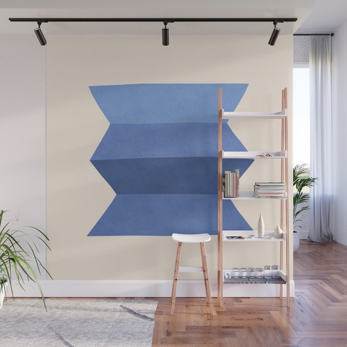 Geometric Vase - Blue Navy  Wall Mural Gallery Image 1