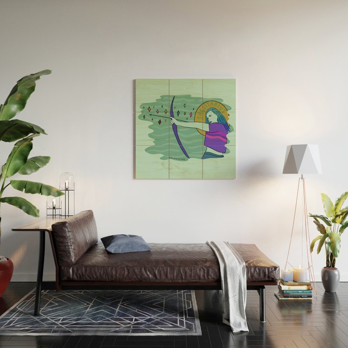 Sagittarius Wood Wall Art Gallery Image 2