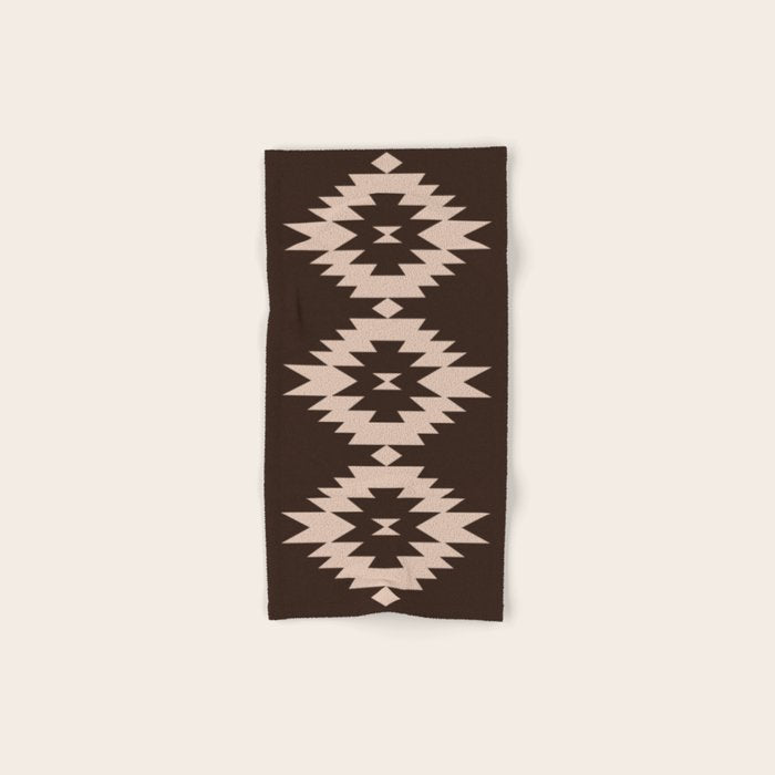 Southwestern Minimalism XXV - Mocha Brown Bath Towel Gallery Image 1