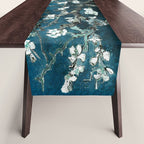 Van Gogh Almond Blossoms : Dark Teal Table Runner Gallery Image 1