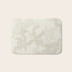 calming essentials traces neutral white Bath Mat Gallery Image 1