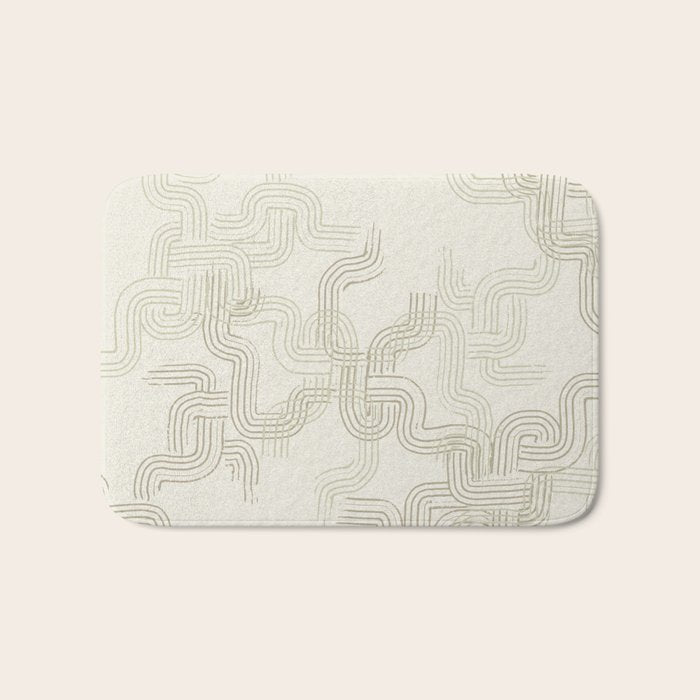 calming essentials traces neutral white Bath Mat Gallery Image 1