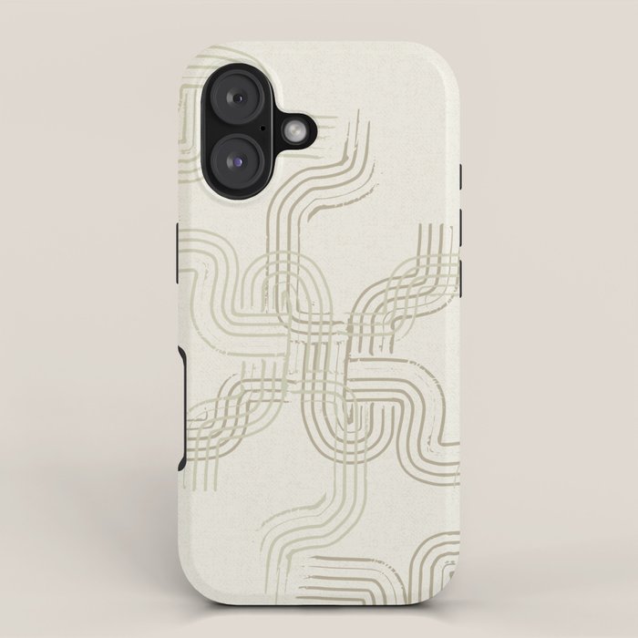 calming essentials traces neutral white iPhone Case Gallery Image 1