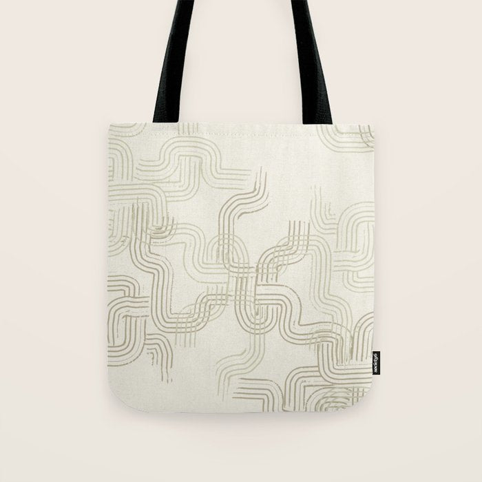 calming essentials traces neutral white Tote Bag Gallery Image 1
