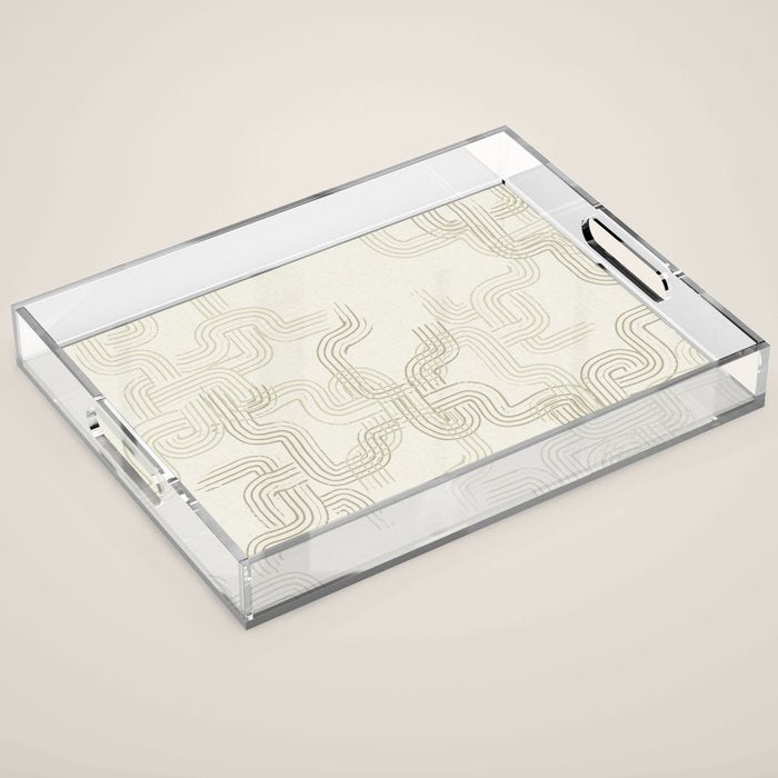 calming essentials traces neutral white Acrylic Tray Gallery Image 1