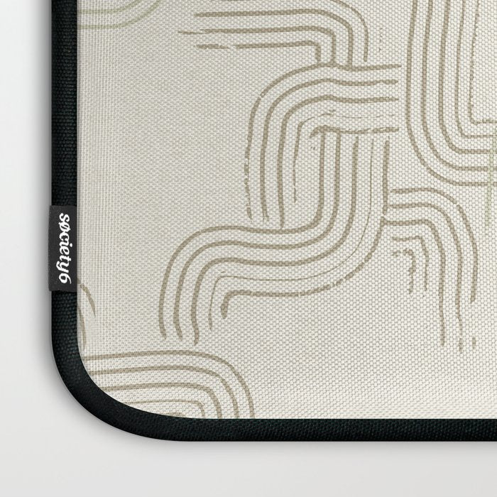 calming essentials traces neutral white Laptop Sleeve Gallery Image 3