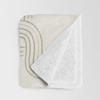 calming essentials traces neutral white Throw Blanket Gallery Image 3