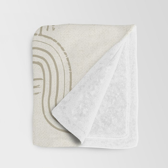 calming essentials traces neutral white Throw Blanket Gallery Image 3