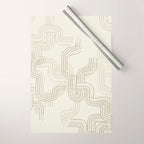 calming essentials traces neutral white Wrapping Paper Gallery Image 1