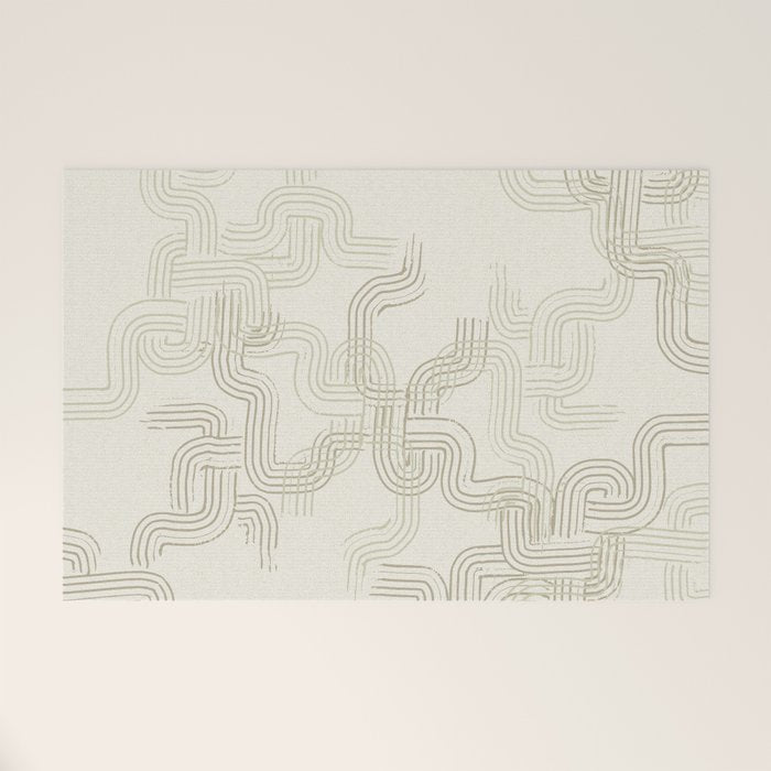 calming essentials traces neutral white Welcome Mat Gallery Image 1
