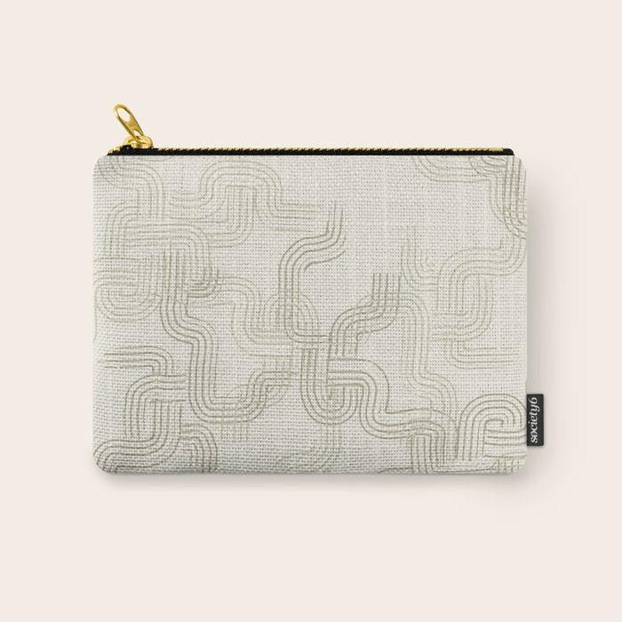 calming essentials traces neutral white Carry All Pouch Gallery Image 1