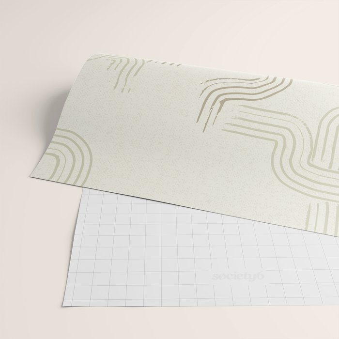 calming essentials traces neutral white Wrapping Paper Gallery Image 2