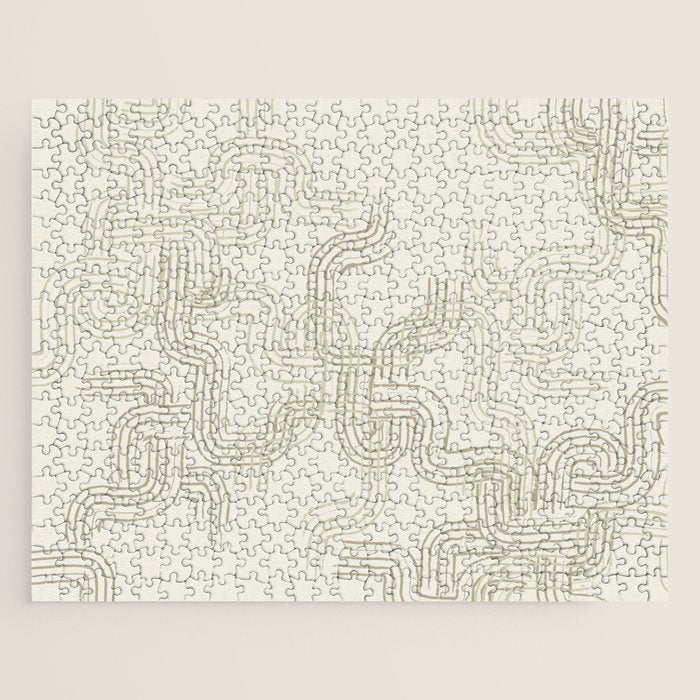 calming essentials traces neutral white Jigsaw Puzzle Gallery Image 1