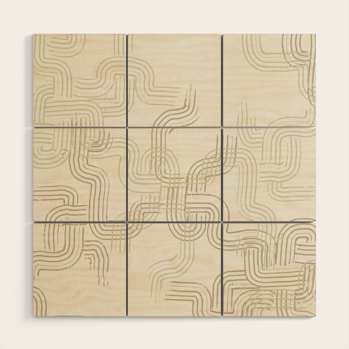 calming essentials traces neutral white Wood Wall Art Gallery Image 1