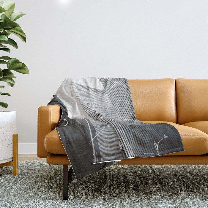 NYC Black and White Throw Blanket Gallery Image 1